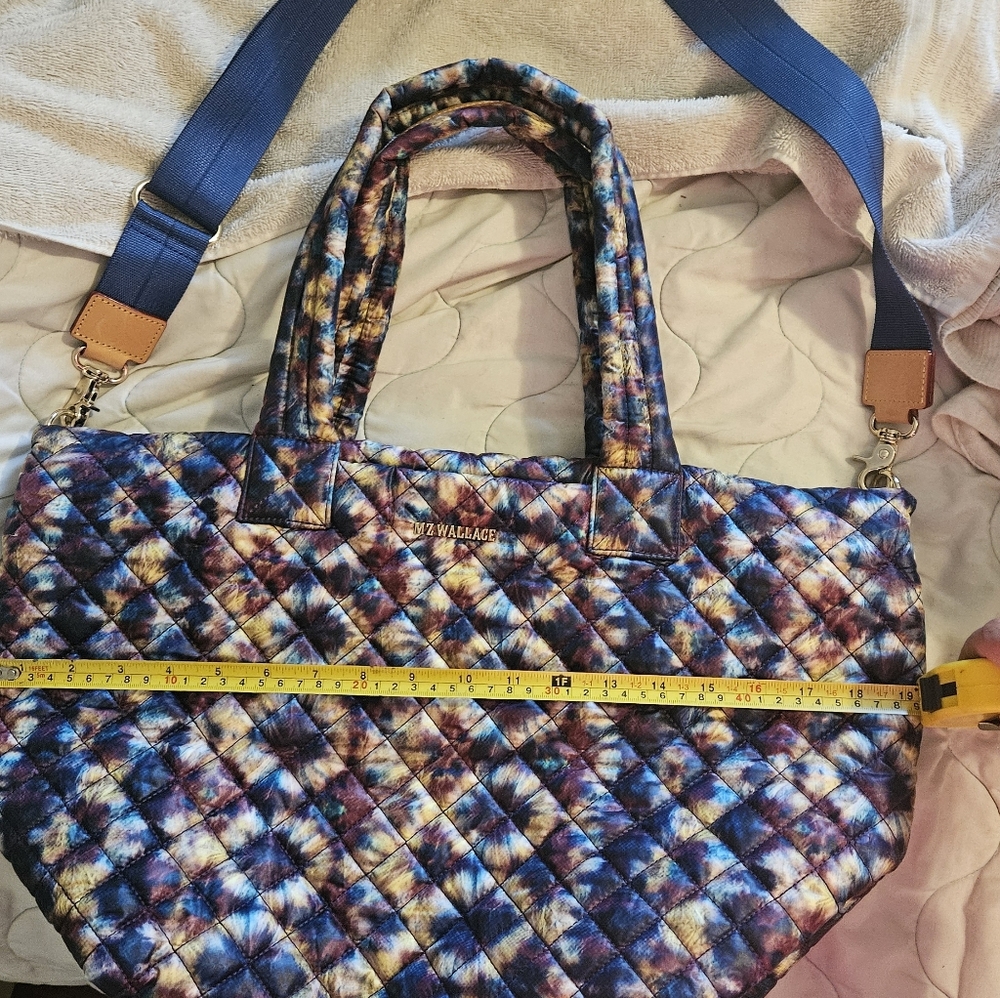 MZ Wallace TieDye Winter Prism Multicolor Quilted Tote. Nwot! - Picture 11 of 13